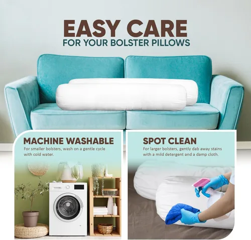 Vista 9 de Pillowflex Almohada de almohada (8 x 10 pulgadas), relleno de almohada redonda, relleno de poliéster de felpa para fundas decorativas, relleno