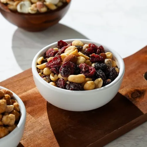 Vista 5 de Broadway Basketeers Cesta de regalo de frutos secos una variedad de 6 mezclas de nueces gourmet, caja de comida para aperitivos, regalo saludable