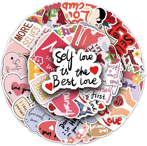 Vista 16 de Paquete de 50 calcomanías de animales de dibujos animados – Calcomanías de vinilo impermeables de animales coloridos para botellas de agua, laptop