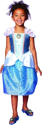 Disney Disfraz de princesa de Cenicienta para niñas, perfecto para fiestas, Halloween o juegos de simulación