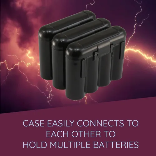 Vista 8 de Powertron Batteries 3 Pack AA/AAA / CR123A Black Battery Holder Storage Cases
