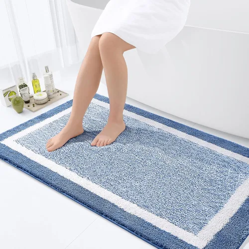 Vista 96 de OLANLY Alfombras de baño 24x16, tapetes de baño extra suaves y absorbentes de microfibra, antideslizantes, lavables a máquina, secan rápido