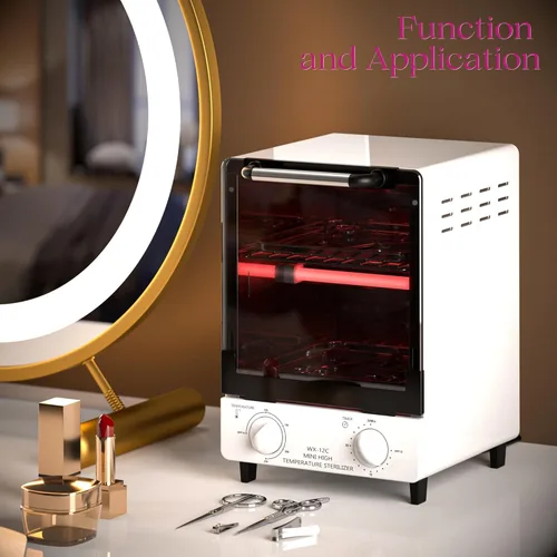 Vista 2 de Esterilizador para herramientas de uñas, caja de limpieza seca multifuncional de alta temperatura de 12L de acero inoxidable con control
