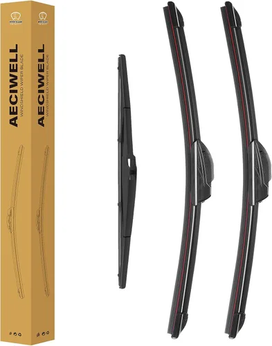 Vista 16 de Juego de limpiaparabrisas de 22"+20 pulgadas (lengüeta de pellizco, juego de 2) Repuesto de limpiaparabrisas para automóviles compatible con Ford
