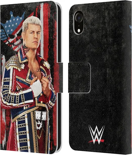 Vista 41 de Head Case Designs Officially Licensed WWE American Nightmare Flag Cody Rhodes Leather Wallet Case Compatible with Apple iPhone 7 Plus/iPhone 8 Plus
