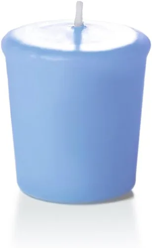 Vista 4 de Yummi - Velas votivas sin aroma, 15 horas de combustión, color blanco. 9 por paquete