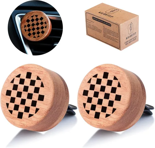 Vista 8 de Difusor de coche de aceite esencial, 2 piezas de difusor de madera de aromaterapia con clip de ventilación