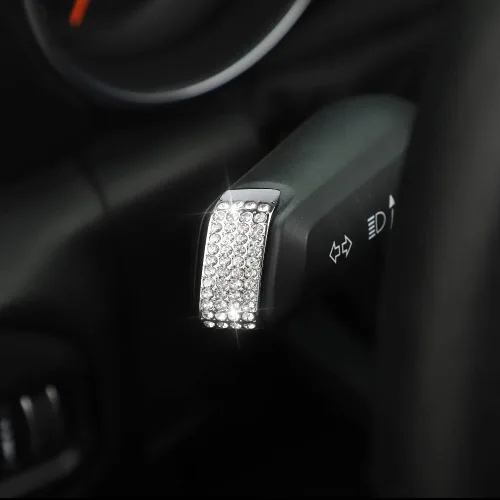 Vista 7 de PIFOOG Accesorios Wrangler para Jeep 2018-2022 Adhesivos brillantes para limpiaparabrisas y palanca de intermitentes Pegatinas para decoración