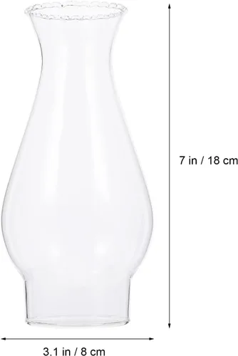 Vista 8 de SOLUSTRE Lámpara de aceite para chimenea de vidrio transparente, lámpara de aceite para chimenea, globos pequeños, repuesto para lámparas