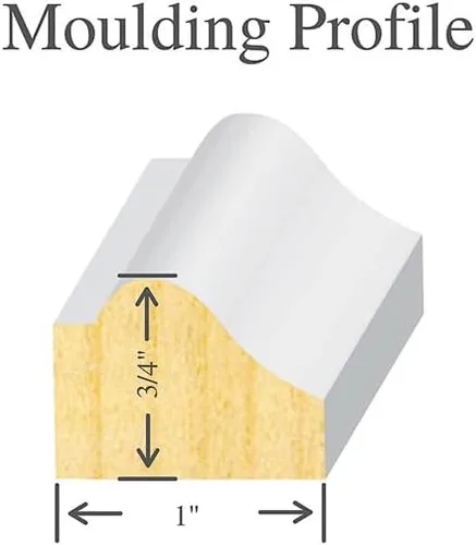 Vista 5 de Paneles de moldeo de pared autoadherentes – Moldeo de despegar y pegar reposicionable Molduras de madera preimprimadas para paredes de acento