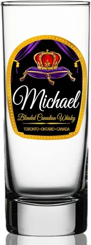 Vista 8 de Juego de 2 vasos de whisky real personalizados, vaso de whisky con corona personalizada, regalo para papá, vaso de whisky canadiense, regalo
