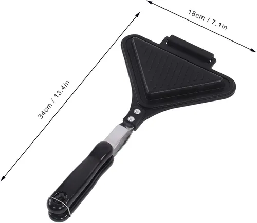 Vista 9 de Sartén doble de aleación de aluminio antiadherente de doble cara para hacer sándwiches para panqueques para sándwiches, panqueques para el hogar