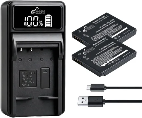 Pickle Power DMW-BCK7 DMW-BCK7PP DMW-BCK7E NCA-YN101G Batería y cargador USB LED para Panasonic Lumix DMC-FP5, DMC-FP7, DMC-FH2, DMC-FH5, DMC-FH24