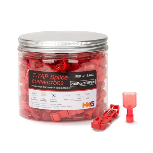 Vista 14 de HKS 150 Piezas Conectores de Desconexión Rápida de Espada Hembra de Nylon - Azul 16-14 AWG Kit de Conectores de Cable Eléctrico - Cobre Estañado