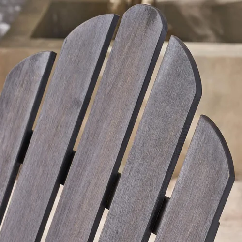 Vista 7 de Christopher Knight Home Cara Adirondack - Silla mecedora de madera de acacia para exteriores, acabado gris oscuro