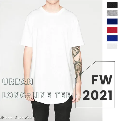 Vista 5 de Top LEGGING Camiseta de manga corta con dobladillo curvado y cuello redondo