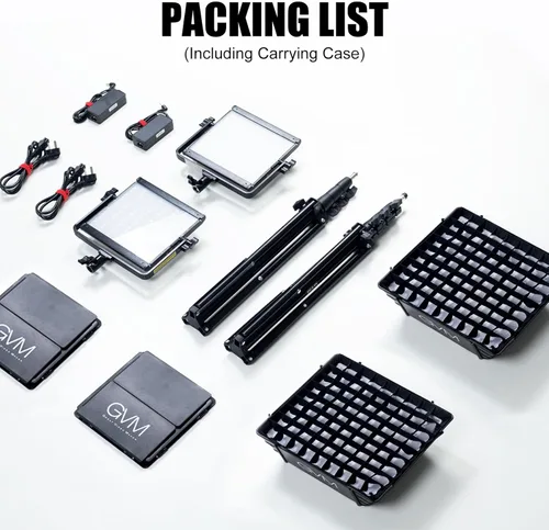 Vista 7 de GVM - Kits de iluminación de fotografía RGB 800D con 2 cajas de luz, luces de estudio con control Bluetooth, 2 paquetes de luz de video con 18