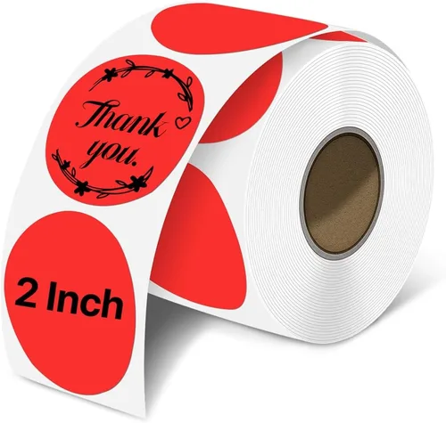 Vista 13 de iEager Etiquetas adhesivas térmicas circulares de 3 pulgadas, etiqueta térmica directa redonda autoadhesiva, calcomanías térmicas en rollo Blanco