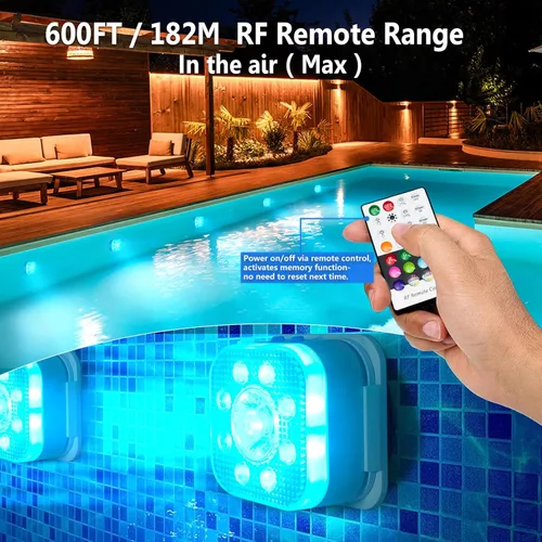 Vista 8 de HL Luces de calabaza recargables de Halloween con control remoto, luz RGB Jack O Lantern para decoración de calabaza, luces LED sumergibles