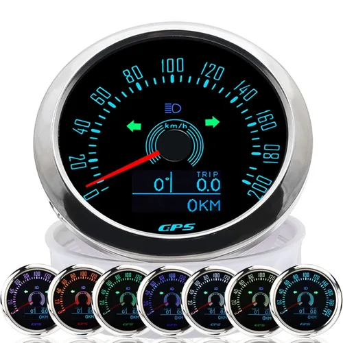 Vista 8 de KAOLALI Velocímetro GPS de 85 mm 3-3/8" 0-193 km/h para embarcaciones, velocímetro GPS impermeable para marino, odómetro de velocidad marino