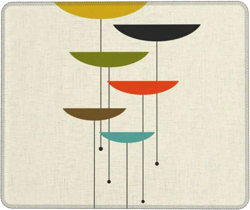 Mid Century Modern Prints - Alfombrilla de mouse con base de goma antideslizante, para computadoras, portátiles, juegos, oficina y hogar, 7 x 8.6