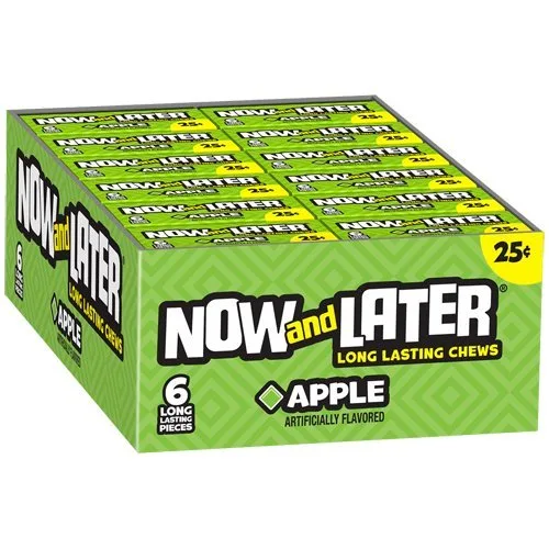 Vista 3 de Now and Later Apple - Caja de 24 unidades de 2 cajas (de Candy World)