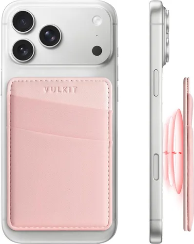 Vista 15 de VULKIT Cartera magnética para teléfono MagSafe, bloqueo RFID, cartera con tarjetero para iPhone serie 16/15/14/13/12 y funda para teléfono