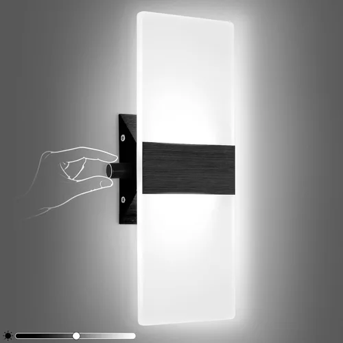 Vista 13 de Lightess Moderno juego de dos apliques de pared LED para interiores, lámpara de pared cableada de 12 W para dormitorio, sala de estar, pasillo