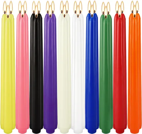 Vista 10 de 100 velas de iglesia con protectores de goteo para servicio devocional de vigilia a la luz de las velas, caja de 100 velas, blancas sin aroma de 5
