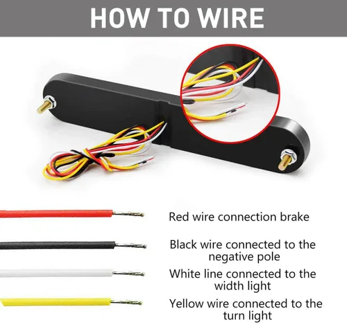 Vista 7 de Paquete de 2 barras de luces traseras LED de 9 pulgadas para remolque + parada de freno + conjunto de luces de señal de giro e identificación, tira