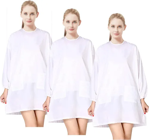 Vista 7 de TOPTIE Chaqueta impermeable para peluquería para mascotas, delantal con 2 bolsillos