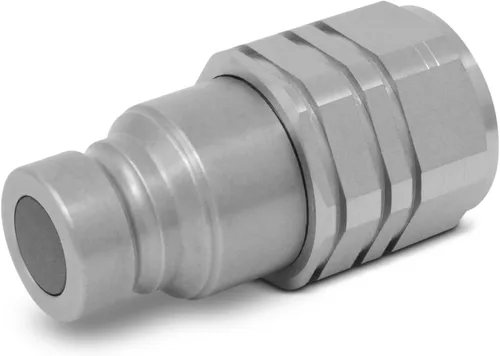 Vista 8 de Summit Hydraulics 1/2" Acopladores Hidráulicos de Conexión Rápida de Cara Plana para Dirección de Patín Bobcat Set con Tapas Antipolvo