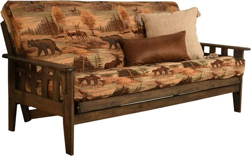 Vista 3 de Kodiak Furniture Tucson - Juego de futón de tamaño completo con acabado en nogal rústico, canadiense