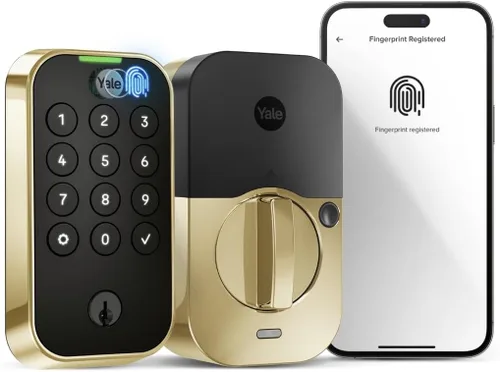 Vista 20 de Yale Security Assure Lock - Cerradura de seguridad de 2 táctiles, cerradura inteligente de puerta de entrada con llave de níquel satinado