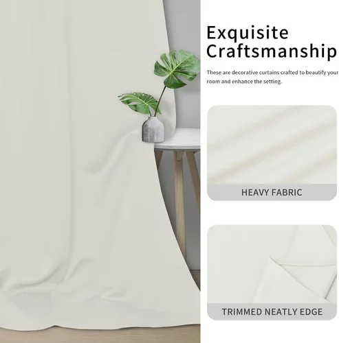 Vista 469 de Easy-Going - Cortinas opacas para dormitorio, aislamiento térmico sólido con ojales, cortinas de ventana para reducción de ruido, cortinas