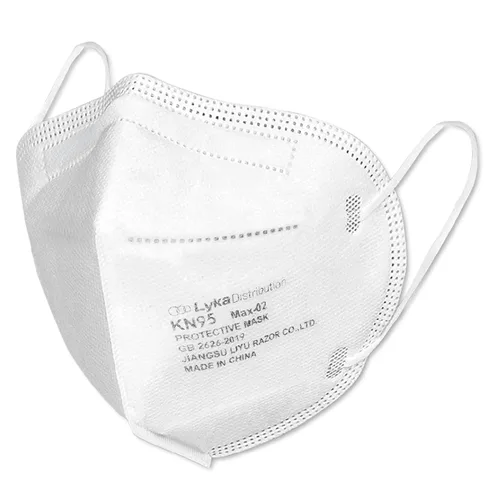 Vista 6 de Lyka Distribution Mascarillas KN95 – Paquete de 50 – Máscara facial transpirable de protección de 5 capas – Filtración > 95% con cómoda cinta