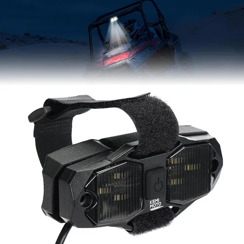 Vista 9 de KEMIMOTO Luz de Cúpula UTV para Vehículo Cabina Luz LED, Rojo Blanco Brillante Impermeable Sólida Iluminación de Jaula Antivuelco de Carrito