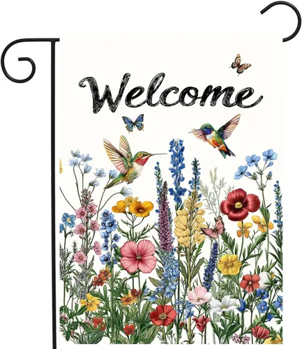 Vista 15 de Bandera de Jardín de Abeja de Verano Perdón las Malas Hierbas Estamos Alimentando a las Abejas Letrero de Patio Decoración al Aire Libre Sin Corte