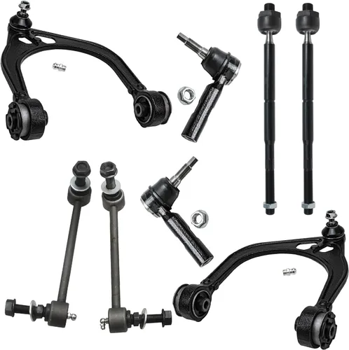Vista 17 de Detroit Axle - Kit de 8 piezas para Chevy GMC Silverado Sierra Suburban 1500 Yukon Cadillac Escalade 2 brazos de control superior, 2 barras