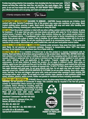Vista 12 de ¡Apagado! Repelente de insectos Deep Woods 6 onzas (paquete de 2)
