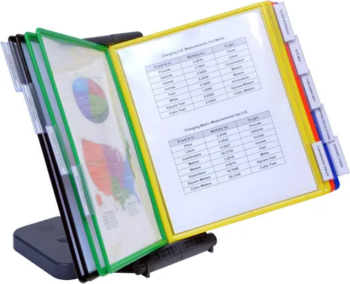 Vista 8 de Ultimate Office AdjustaView - Organizador de referencia de escritorio de 20 bolsillos con bolsillos de fácil carga y base compacta