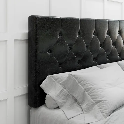 Vista 66 de HOOMIC Base de cama de almacenamiento de plataforma de tamaño matrimonial con 4 cajones y cabecera ajustable, listones de madera, no necesita