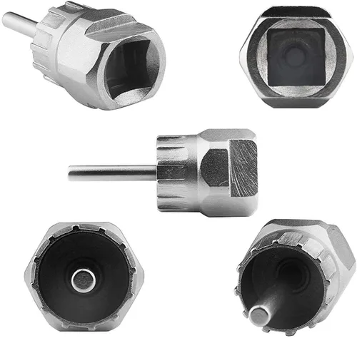 Vista 2 de Oumers Herramienta de extracción de casete de bicicleta, herramienta de extracción de rueda libre de casete con látigo de cadena y llave auxiliar