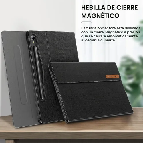 Vista 3 de INFILAND Funda para Samsung Galaxy Tab S10 Lite/10 FE/ S9 FE 5G de 10.9 pulgadas/Tab S9 de 11 pulgadas, Cubierta Ultra Delgada Multi-Ángulo