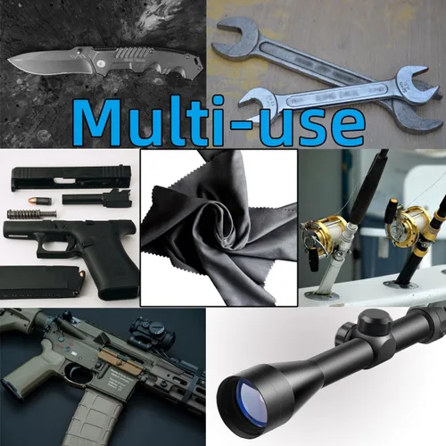 Vista 3 de Paquete de 4 paños de limpieza de microfibra para armas, trapos de limpieza de armas sin pelusa de 12"x12", toallas de limpieza/pulido de microsuede