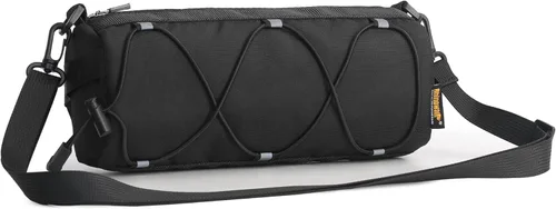 Vista 5 de Rhinowalk - Bolsa para manillar de bicicleta, bolsa delantera para bicicleta de montaña y de carretera, bolsa enrollable de almacenamiento