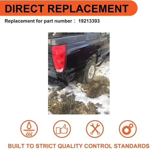 Vista 6 de ECOTRIC Guardabarros para guardabarros compatibles con Chevy Chevrolet Silverado/Avalanche/Suburban/Tahoe 2001-2014 con guardabarros de repuesto