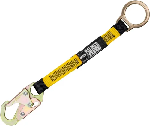 Vista 3 de Palmer Safety Extensor de anillo en D de 18 pulgadas, protección contra caídas con gancho a presión de 3/4 pulgadas y anillo en D, extensión