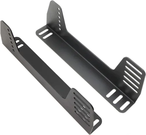 Vista 6 de iJDMTOY Adaptadores de soporte de montaje lateral en forma de L de 90 grados de ajuste universal compatibles con asiento de carreras