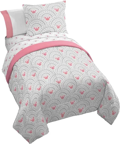 Vista 22 de Jay Franco Disney Lilo and Stitch - Juego de edredón tamaño Full, ropa de cama de 7 piezas, incluye juego de sábanas y fundas de almohada, ropa